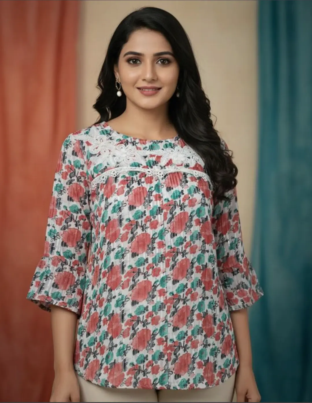 Floral-Printed Top for WomenFloral-Printed Top for Women
